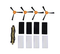 Doumneou Pack of 9 Replacement Roller Brush Filter Side Brushes for X500 X500 Robot Vacuum Cleaner Parts