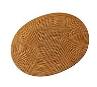 Doumneou Rattan Woven Placemats Oval Round Table Mats Non Heat Resistant Place Mat Natural Placemat 30X40cm
