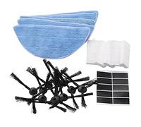 Doumneou Replacement Parts Consumables 10pcs Side Brush + 5pcs HEPA Filter + 5pcs Mop Cloth + Magic Paste 10pcs for V3 V3 V5 V5 V5S Pro Robot Vacuum Cleaner