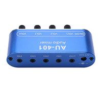 Doumneou Stereo Mixer (4 Input,1 Output) Individually Controls Board DIY Headphones Amplifier Case DC12V