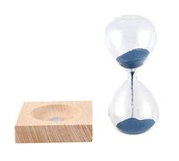 Doumneou Wood Glass + Iron Sand Flowering Magnetic Hourglass with Packaging Hourglasses Wooden Presents