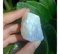 DOUPE Energy Balance Spirit Stone 1 Pack Natural White Moonstone Blue Light Stone Crystal Rock Reiki Healing Specimen Rough Mineral Decoration for relaxation and stress (Size : 15-20g)