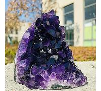 DOUPE Healing crystal decoration Natural amethyst cave cluster quartz crystal mineral specimen (Size : 840-900g)