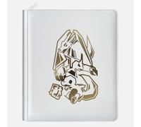 Douper Toploader Binder for Pokemon Cards, Oversized 9 Pocket 252 Top Loaders Holder, EverGuard Protection, Customizable Label Slot, Premium Gold Foil Design - Unique Gift for Collectors