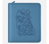 Douper Toploader Binder, Oversized 9 Pocket 252 Top Loaders Holder, EverGuard Protection, Customizable Label Slot, Premium 3D-Embossed Design - Unique Gift for Collectors (Blue)