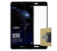 doupi 2X FullCover Screen Protector for Huawei P10 Lite, Premium 9H HD Anti Scratch [3D Touch Supported] Tempered Glass Film, 2-Pack, black