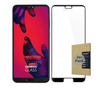 doupi 2X FullCover Screen Protector for Huawei P20 Pro, Preimium 9H Hartglas HD Displayschutz Anti Kratzer Glas Schutzfolie (2er Pack), schwarz