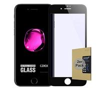 doupi 2X FullCover Screen Protector for iPhone SE (2022) / iPhone 8/7 (4.7 inch), Premium 9H HD Anti Scratch [3D Touch Supported] Tempered Glass Film, 2-Pack, black