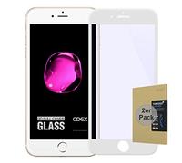 doupi 2X FullCover Screen Protector for iPhone SE (2022) / iPhone 8/7 (4.7 inch), Premium 9H HD Anti Scratch [3D Touch Supported] Tempered Glass Film, 2-Pack, white