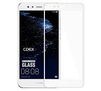 doupi FullCover Tempered Glass Compatible with Huawei P10 Lite - Premium 9H HD Anti Scratch [3D Touch Supported] Screen Protector, white