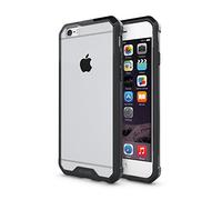 doupi PerfectFit AirClear Case for iPhone 6 6S Plus (5.5 inch) with Crystal Clear back shell and protection frame bumper cover, black