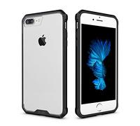 doupi PerfectFit AirClear Case for iPhone 8/7 Plus (5.5 inch) with Crystal Clear back shell and protection frame bumper cover, black