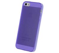 doupi PerfectFit TPU Case for iPhone 5 5S SE with built-in dust plugs Silicone Case Cover Bumper Skin Matte Clear Purple