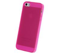 doupi PerfectFit TPU Case for iPhone 5 5S SE with built-in dust plugs Silicone Case Cover Bumper Skin Matte Clear pink