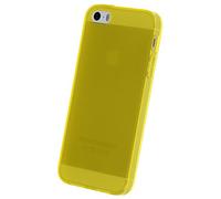 doupi PerfectFit TPU Case for iPhone 5 5S SE with built-in dust plugs Silicone Case Cover Bumper Skin Matte Clear Yellow