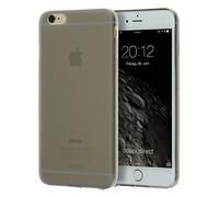 doupi PerfectFit TPU Case for iPhone 6 6S (4.7 inch) with built-in dust plugs Silicone Case Cover Bumper Skin Matte Clear Black