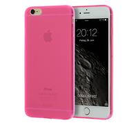 doupi PerfectFit TPU Case for iPhone 6 6S (4.7 inch) with built-in dust plugs Silicone Case Cover Bumper Skin Matte Clear pink