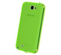 doupi PerfectFit TPU Case for Samsung Galaxy Note 2 with built-in dust plugs Silicone Case Cover Bumper Skin Matte Clear Green