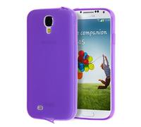 doupi PerfectFit TPU Case for Samsung Galaxy S4 with built-in dust plugs Silicone Case Cover Bumper Skin Matte Clear Purple