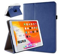 doupi Smart Flip Cover for iPad 2020 (8. Gen.), iPad 2019 (7. Gen.) 10.2 inch, Deluxe Protective Case with Sleep/Wake Function 360 Degree Rotatable Stand Screen Protector, Blue