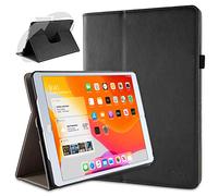 doupi Smart Flip Cover for iPad 2020 (8. Gen.), iPad 2019 (7. Gen.) 10.2 inch, Deluxe Protective Case with Sleep/Wake Function 360 Degree Rotatable Stand Screen Protector, Black