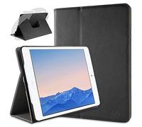doupi Smart Flip Cover for iPad mini 1 2 3, Deluxe Protective Case with Sleep/Wake Function 360 Degree Rotatable Stand Screen Protector, Black