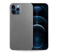 doupi UltraSlim Case for iPhone 12 Pro Max (6.7 inch), Ultra Thin Fine Mat Feather Light Skin Protective Cover, Grey