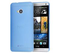 doupi UltraSlim Cover for HTC ONE (M7), Fine Mat Feather Light Bumper Protector Sleeve Skin Case, Blue