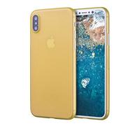 doupi UltraSlim Cover for iPhone X (iPhone 10) [ Wireless charging Supported ], Fine Mat Feather Light Bumper Protector Sleeve Skin Case, orange
