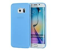 doupi UltraSlim Cover for Samsung Galaxy S6 Edge, Fine Mat Feather Light Bumper Protector Sleeve Skin Case, Blue