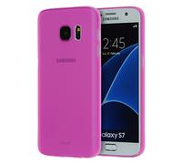 doupi UltraSlim Cover for Samsung Galaxy S7 Edge, Fine Mat Feather Light Bumper Protector Sleeve Skin Case, Pink