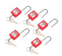 DOUQIFEI 38mm Insulated Loto Locks，5sets Safety Engineering Padlocks，Electrical Security Padlock，for Luggage Toolbox Storage Cabinet