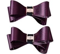 Douqu 2 Pcs Simple Fashion Color Black White Red Assorted Color Fabric Bow Shoe Clips Butterfly Shape Shoe Charms, No Gemstone
