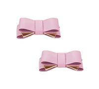 Douqu A Pair Bridal Wedding Multi Colors Elegant Leather Bow Shoe Clips Shoe Accessories for Women Lady, 7cm*3cm, Leather, No Gemstone