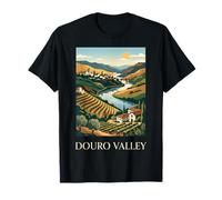 Douro Valley Portugal River Vineyard Design T-Shirt