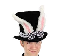 Dous Easter Bunny Ears Hat, Adults Wonderland Rabbit Hat, Velvet Top Hats For Men, Black Felt Hat With Big Ears, Easter Hats Fun Novelty Holiday Hats Hats