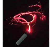 Dous LED Fiber Optic Space Whip,360-degree Rotating Dance Whip, Dance Whip 7 Light Color Changes,Battery Powered Fiber Optic Whip For Show Music Festival