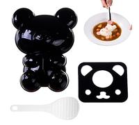 Dous Rice Ball Mold Bear Lovely Rice Ball Mold Cartoon Animal Sushi Ball Mold Seaweed Kitchen Rice Ball Mold Kit with Scoop and Pressing Tool Kitchen Tools