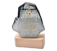 Dous Weather Predictor - Oracle Style Storm Glass Weather Predictor - Creative Weather Station with Wooden Base, Globe Crystal Weather Forecaster for Home Decoration
