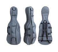 DouscsChart 4/4 Cello Case Gig Bag for Classic Electric Cellos Heavy Duty Waterproof with Backpack Straps High Density Foam Padding Velour Lining Bow Rosin Pockets Music Sheet Storage (grey)