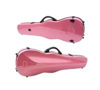 DouscsChart Full Size 4/4 Carbon Fiber Violin CaseFiber Hard Case Waterproof with Hygrometer Backpack Straps for Professional Protection Multiple Colors To Choose From (pink)