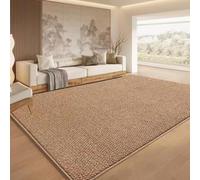 DOUSMHII Area Rugs for Bedroom Living Room, Washable Soft Rugs, Modern Minimalist Solid Low Pile Rug, Non-Slip Carpet Bedside Rug for Playroom, Home Decor, Brown, 200x250cm