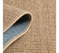 DOUSMHII Jute Braided Rug Runner, 115x255cm Rectangle - Warm Country Rustic Decor, for Laundry Rooms, Kitchens and Entryways - Easy to Clean
