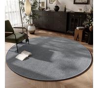 DOUSMHII Modern Imitation Sisal Round Carpet, Anti Scratching Mat, Medieval Style, Soft, Non-slip, Easy Clean Washable (Gray, 90cm)