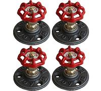 Douup 4 Pcs Industrial Pipe Coat Hook, Cast Iron, Copper, Wall Mounted, Entryway, Foyer, Hallway, Bathroom, Towel Rack, Bedroom Rail Decor, DIY