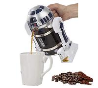 Douup 960ML/32.5oz Portable French Press Coffee Bottle, Robot Shaped Travel French Press Coffee Maker, Hand Punch Espresso Coffee Maker Machine