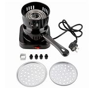 Douup Multipurpose Charcoal Starter Set for Hookah, Shisha, Nargila, BBQ Fire, Electric Burner, Stainless Steel, Porcelain Coating, Fast Heating Technology