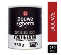 Douwe Egberts Continental Dark Roast Instant Coffee 750g Tin - PACK 6