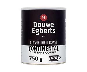 Douwe Egberts Continental Rich - Rich Roast Instant Coffee - Tin 750g