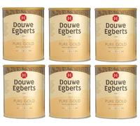 Douwe Egberts Pure Gold Instant Coffee 750g Tin (Pack of 6, Total 4500g)